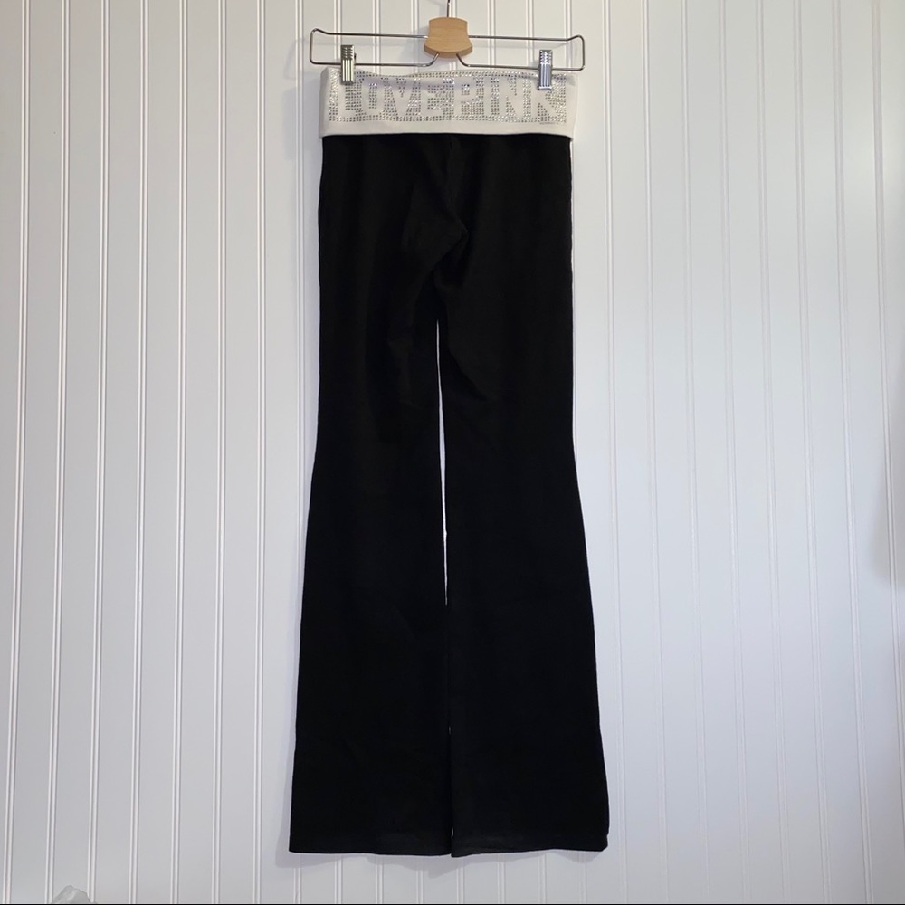 VS PINK Flare Yoga Pants with Bedazzled Logo